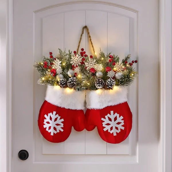 Christmas Mitten Door Wreath - GOT THIS 4 YOU