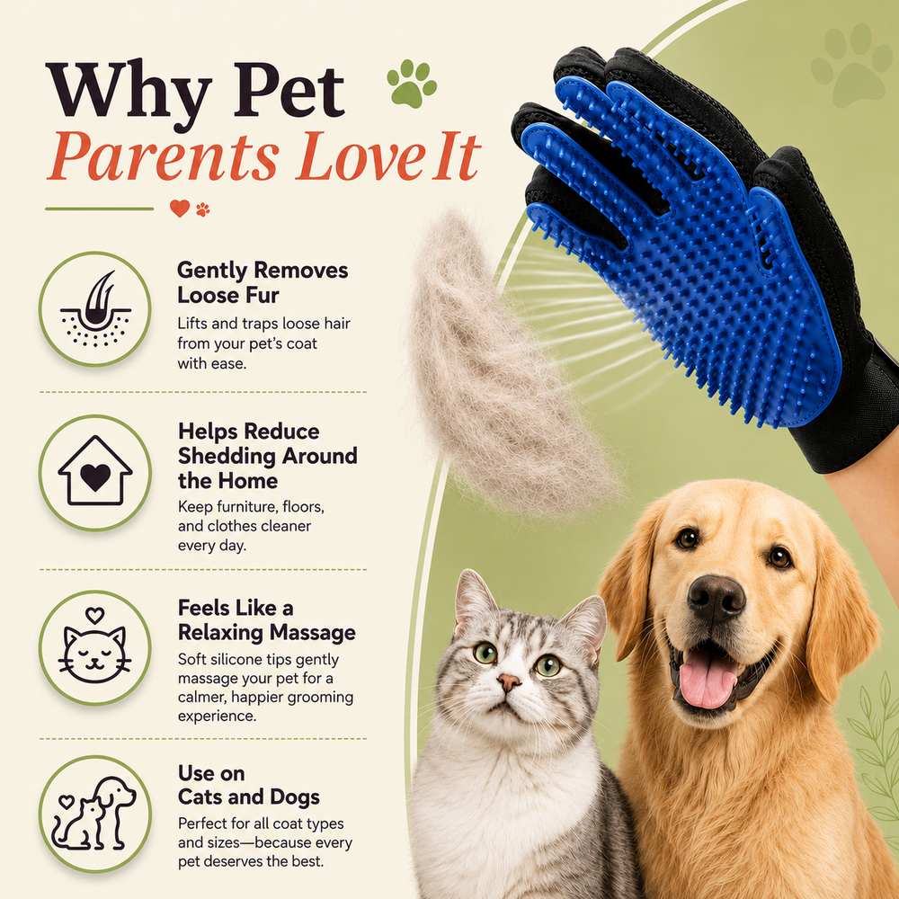 Silicone Pet Grooming Glove