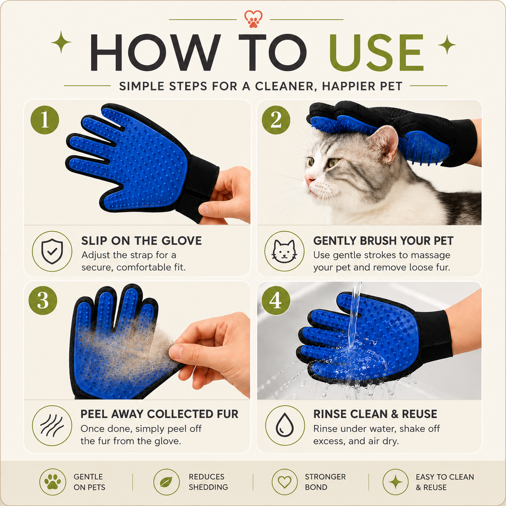 Silicone Pet Grooming Glove