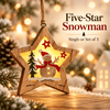 Light-Up Wooden Christmas Ornaments – Single or 5-Piece Set. - GOT THIS 4 YOU