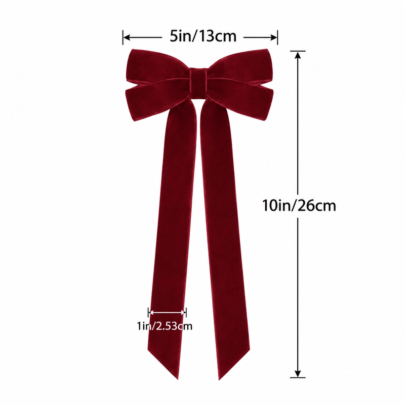 Burgundy Velvet Christmas Bows set of 12 - GOT THIS 4 YOU