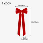 Burgundy Velvet Christmas Bows set of 12 - GOT THIS 4 YOU