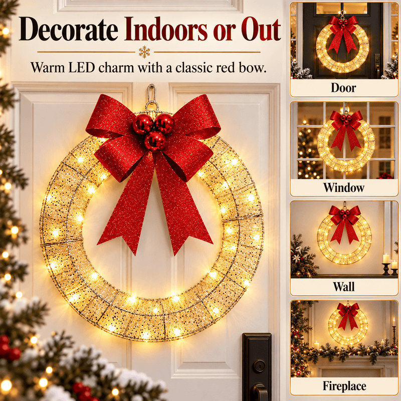 Luminous LED Christmas Wreath - GOT THIS 4 YOU