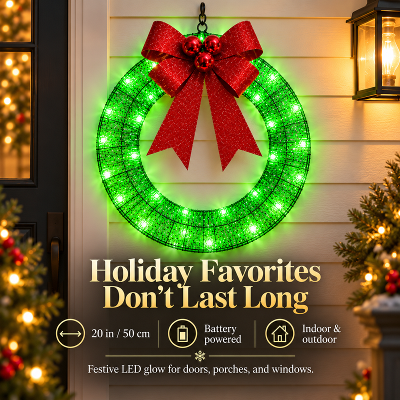 Luminous LED Christmas Wreath - GOT THIS 4 YOU